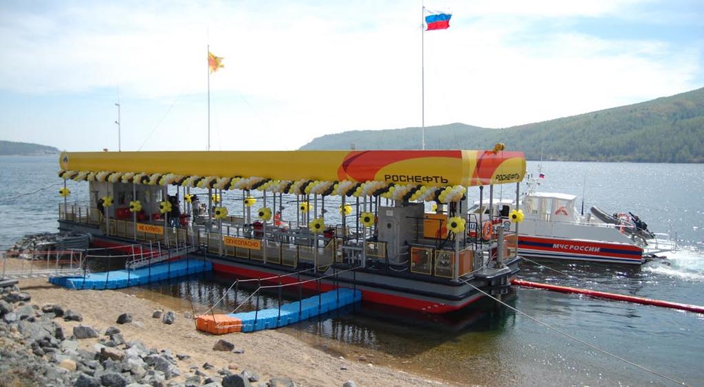 Society Floating filling station (river bunker) of Irkutsknefteprodukt oil production was launched in 2009, makes a significant contribution to the development of the whole region, the improvement of