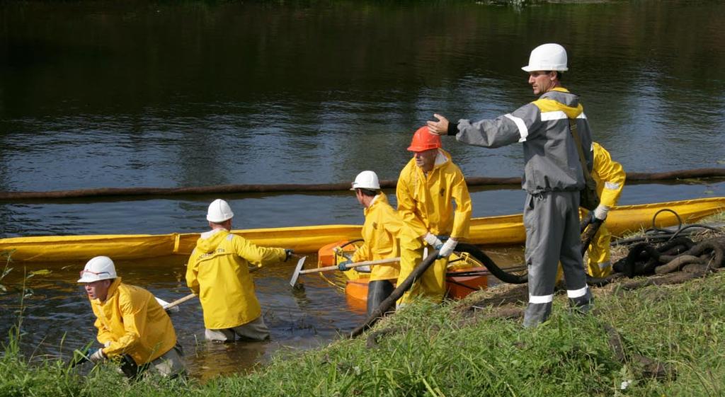Health, Safety, and Environment Environmental cleanup drill in Udmurtneft Company. More than half of this discharge consists of treated wastewater of third-party organizations of the city.