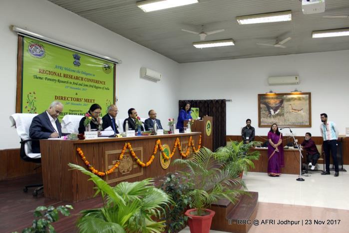 The Second Regional Research Conference (RRC) of the Indian Council of Forestry Research and Education, Dehradun was held at Arid Forest Research Institute, Jodhpur on 23 rd November 2017.