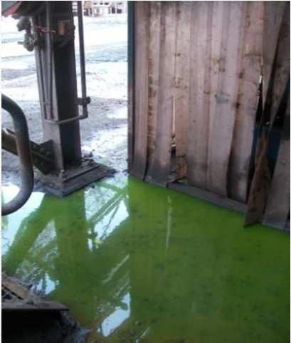 ground Hydraulic oil leak from truck