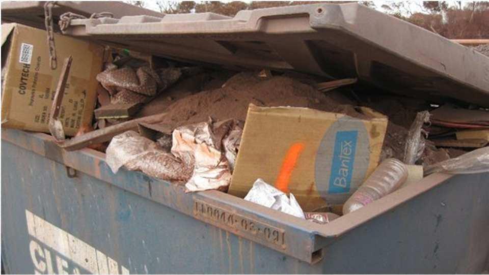 Examples of incidents Waste - Scrap Steel Cardboard- should be