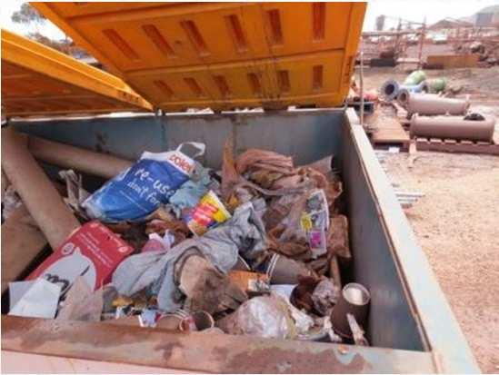 contamination General rubbish bin waste not segregated Large