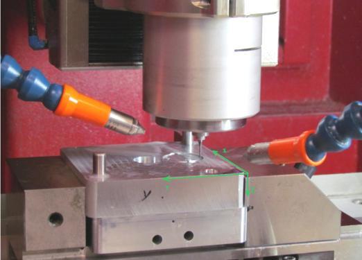 The two other holes in each insert are for attaching the inserts to the clamping unit of the injection moulding machine. Figure 4.