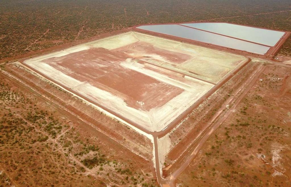 Tailings Storage Facility and Evaporation Pond: The tailings storage facility (TSF) and evaporation pond construction is complete (see Photo 11 & 12 below).