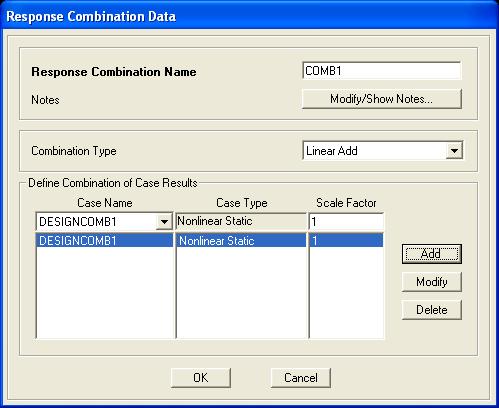 After factored load combinations have been defined within the Analysis cases, next tell SAP2000 that these analysis cases are combinations to be included in the design.