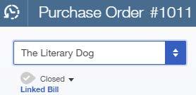 Purchase Order for The Literary Dog View