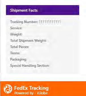 Getting the status of a shipment and delivery date using the tacking