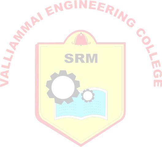 VALLIAMMAI ENGINEERING COLLEGE SRM Nagar, Kattankulathur 603 203 DEPARTMENT OF MECHANICAL