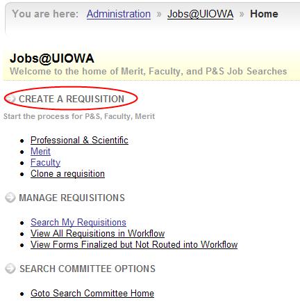 CREATE A REQUISITION Click on the Professional
