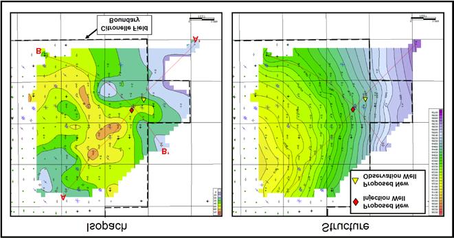 Baseline Reservoir Characterization:! Analysis of over 80 existing oilfield well logs for porosity, thickness and depositional style.! Sand mapping to determine open or closed sand units.