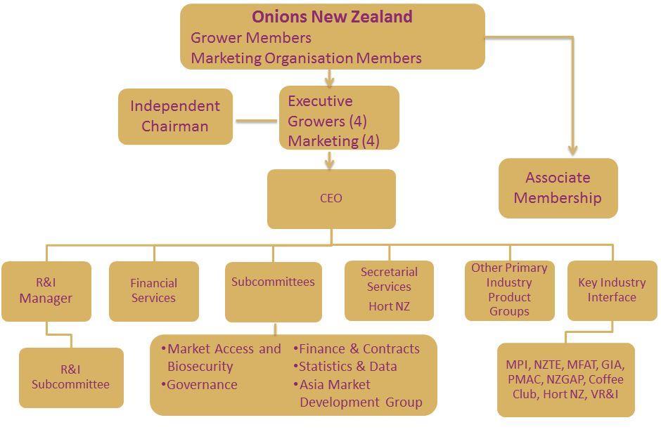 Below (Figure 1) is the current ONZ structure: Figure 1 NZ Onion export trade with the European Union New Zealand onions have been exported to Europe for over 50 years.