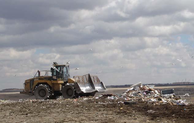 Landfill Designed and operated according to Federal regulations.