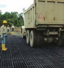 GEORUNNER Surface Protection Mats are portable, economical and drivable construction mats. Their light weight (8 lbs.
