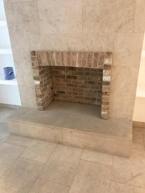 Panels are specifically engineered for fire place openings and consist of real cut brick