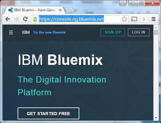 dashdb Customer Managed Getting Started Sign-up for a Bluemix