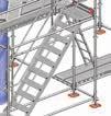 Both parallel and opposite stairways are possible here. There is no hindrance to work on scaffolding with this version. Permissible load capacity: 2.