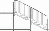 Pos. Description Dimensions 1 } Stringer for modular stairway 1-step 2-step 3-step 2 } Guardrail for modular stairway 1-step 2-step 3-step 3 } Base collar 0.26 m, for modular stairway with spigot 2.