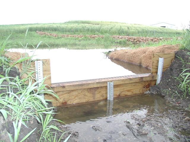 15: Rectangular weir at the inlet of Carver County dry detention