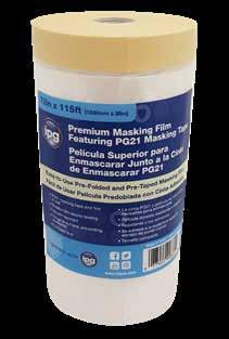 flaking and a clean, well defined paint line Solvent and moisture resistant film permits worry-free wet sanding preparation TAPE Compatible with both solvent and waterborne paints Allows for easy