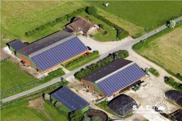 Good Examples: Solar Power Example 7 Photovoltaik - AGRICULTURE In total 109 kwp of photovoltaic installations were assembled on the livestock buildings of the farm.