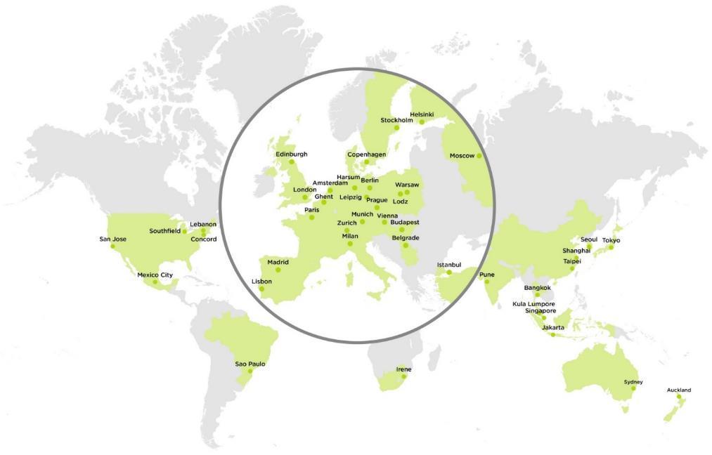 TOMTOM S WORLDWIDE OFFICES 4,600 employees in 58 offices