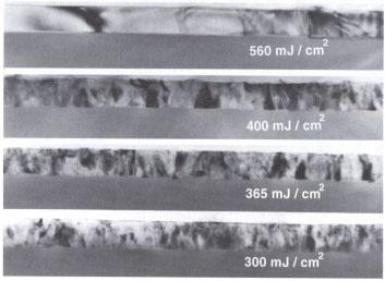 substrate interface At critical fluence, Super Lateral Grain