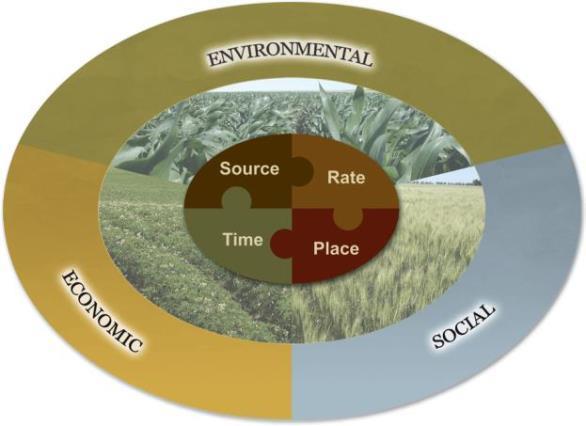 Right means Sustainable Right source, rate, time, and place Outcomes valued by stakeholders There is an immediate connection between applying the right nutrient source, at the right rate, right