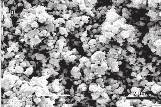 partial pressure. Nano-structured ZnO grains form clusters of ~100 nm size (Fig. 1c).