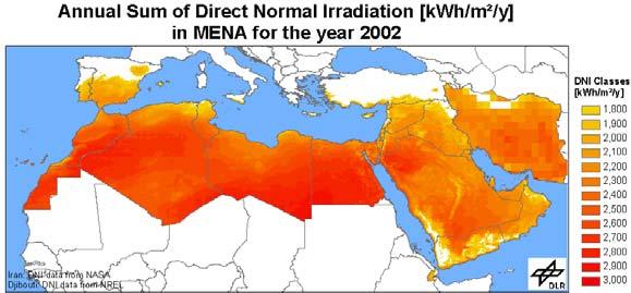 For example: CSP potential in MENA I.