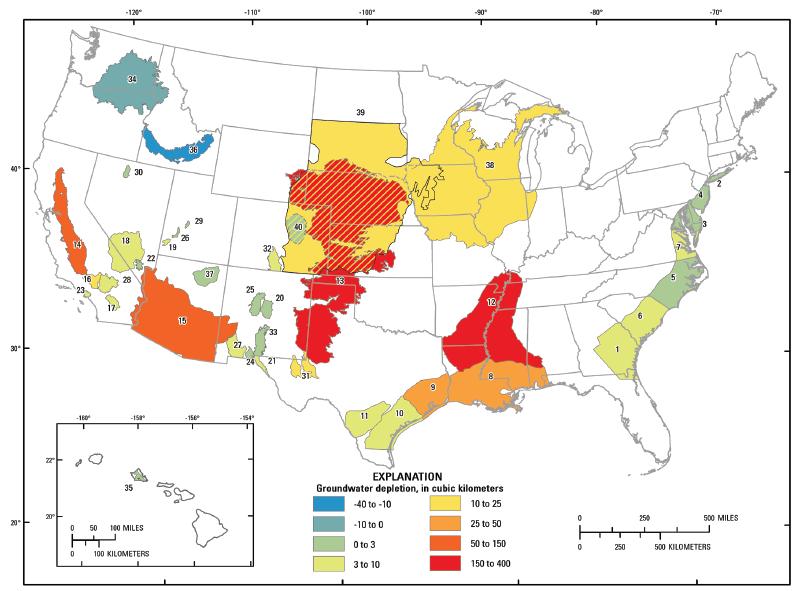Many US Aquifers are in a
