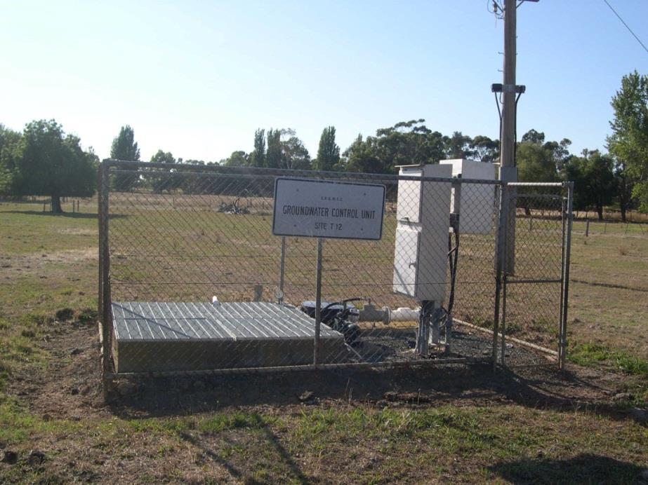 Figure 8: Example of a public groundwater pump The current subsurface drainage tariffs were developed in the 1990s as part of a comprehensive community based strategy to protect agricultural land
