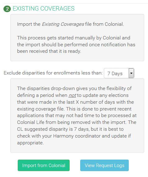 Step 11: Import existing coverage from Colonial.