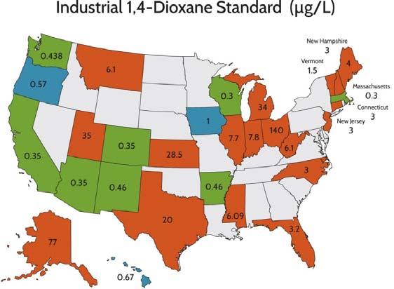 19 1,4-Dioxane: Regulatory Standards Not on Appendix I Detection Monitoring list No USEPA MCL CDPHE