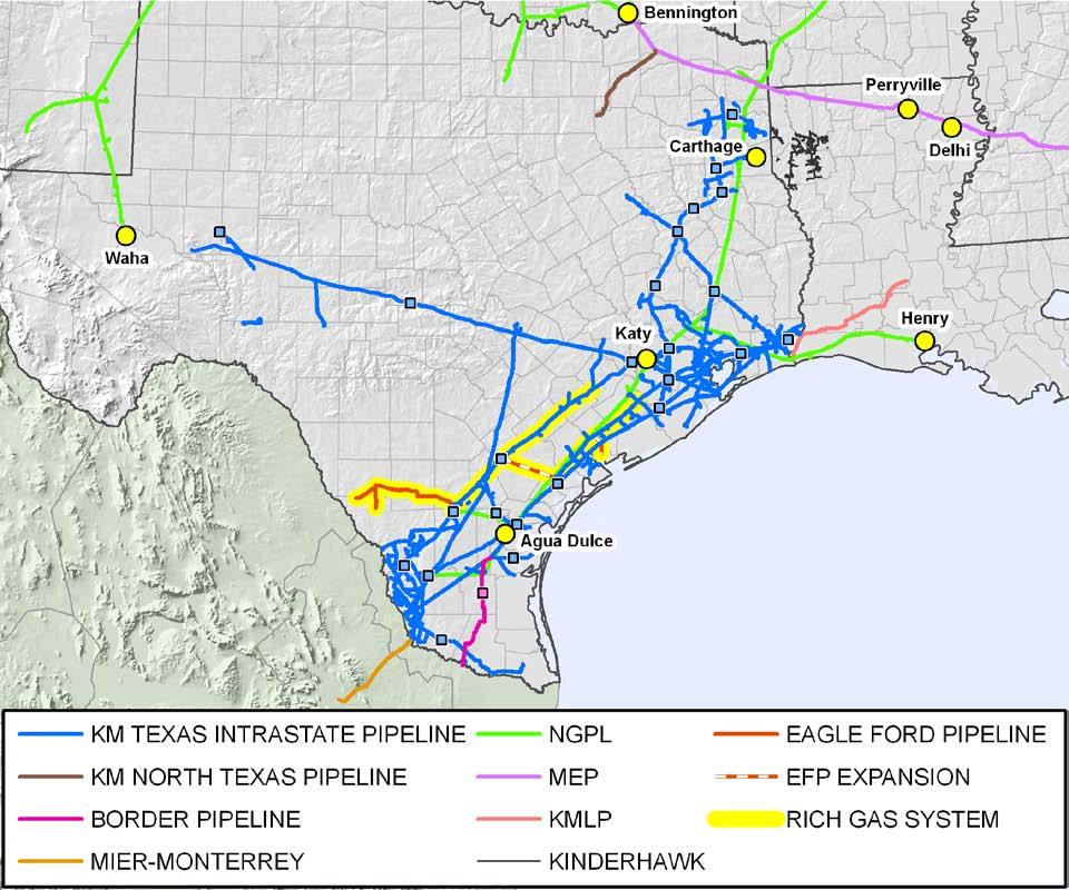 Texas Intrastate Pipelines Texas Intrastates 6,000 miles of pipeline Over 5 Bcf/d capacity (5.