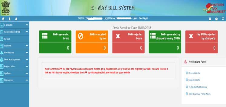 E-publication on E-way Bill under GST OPERATING E-WAY BILL