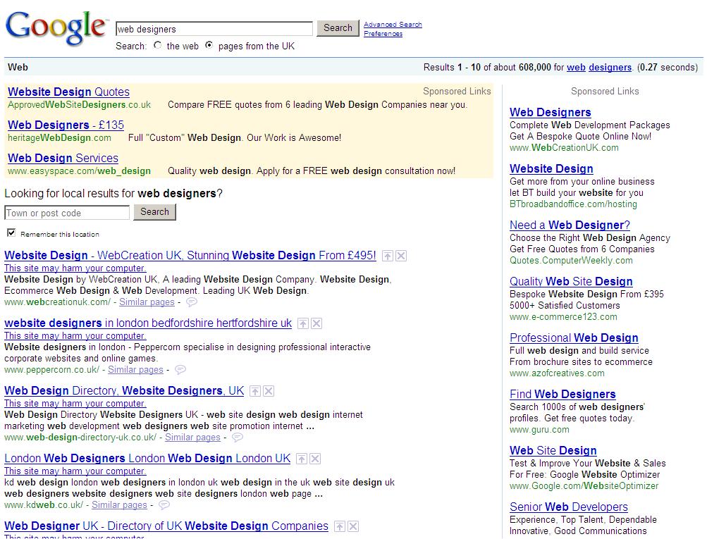 Google - Search Results Search using Keyphrase
