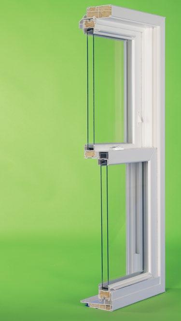 DOUBLE-HUNG WINDOW FEATURES & BENEFITS Heavy Walled Construction: 0.