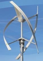 Vertical Axis Wind Turbine (VAWT) No need for yaw rotation Responds to wind