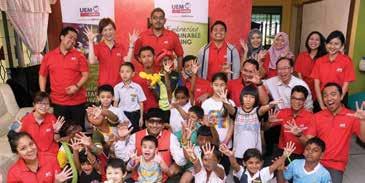 Annual Report 2015 COMMUNITY DEVELOPMENT Our contributions to the well-being of the marginalised also extend to adopting a number of charitable homes and Orang Asli villages.