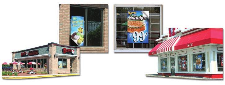 WINDOW GRAPHICS HI-STAT STATIC CLING VINYL Some of the many uses include window advertising, point of purchase decals, seasonal decals, oil change labels, price stickers and vehicle advertising.