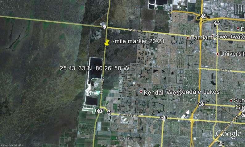 General location of LW positive swamp bay trees LW positive swampbay trees Area of suspect swampbay