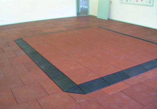 Regupol Elastic Recycled Rubber Tiles E15, E22, E43 Regupol Elastic Tiles can be laid out into many great looking pattern layouts.