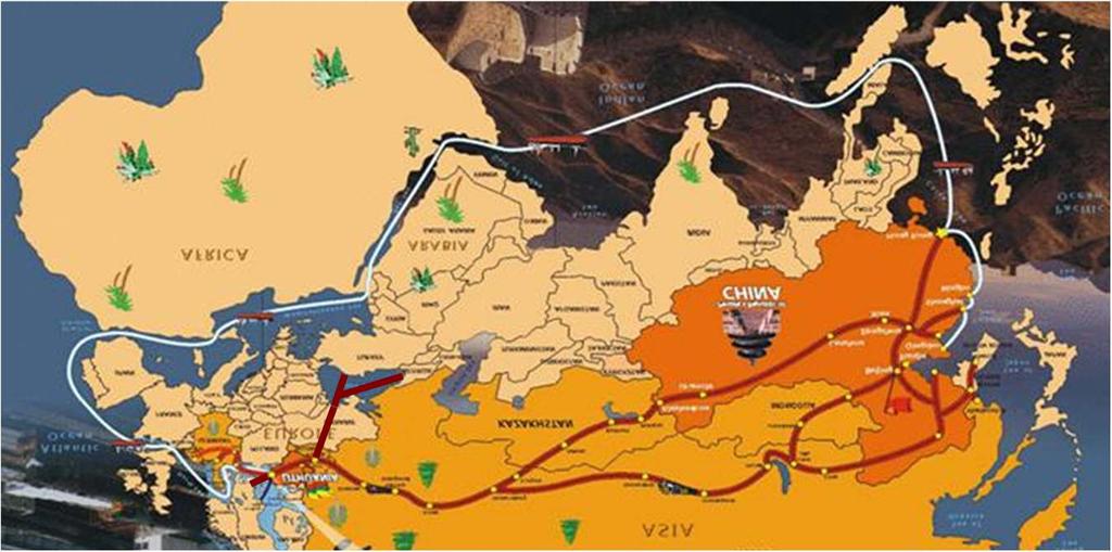 The East-West Transport Corridor The eastern part of the corridor is a gateway to and from the Baltic Sea Region connecting it with Russia, Kazakhstan and China to the east and Belarus, Ukraine and
