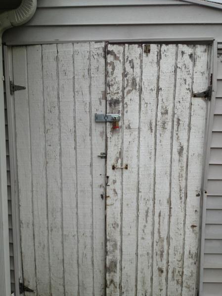 Secure out-buildings, garage doors, exterior facing