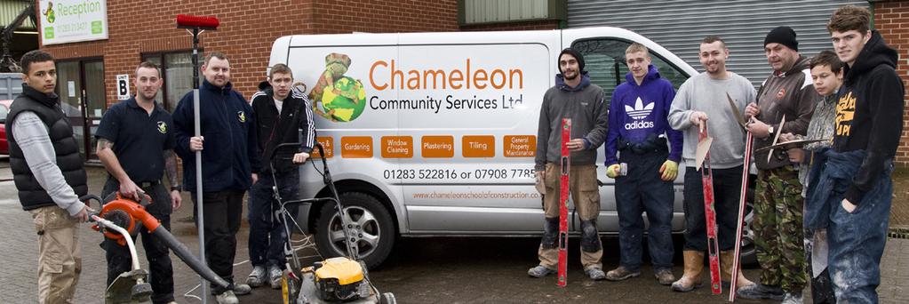 Chameleon Community Services Ltd Working In the Community for the Community Newly qualified, tradespeople offering YOU an excellent property maintenance service.