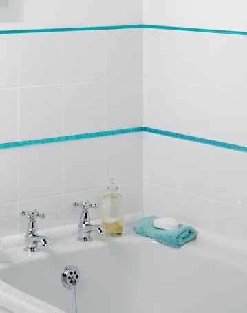 fixed during tiling for use around baths and showers. Use Ultra Seal Pro to seal the edge of the bath whilst tiling.