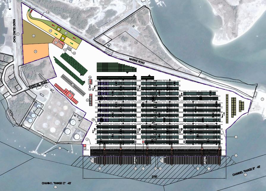 Container Terminal at Radio Island New terminal with rubber tire gantry (RTG) operations 2