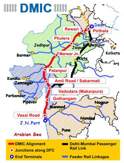 1.2.1 Delhi-Mumbai Industrial Development Corridor Delhi-Mumbai Industrial Corridor is a mega infra-structure project of USD 90 billion with the financial & technical aids from Japan, covering an