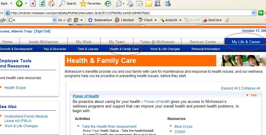 How to access the IncentOne Web site Connect to Your Benefits Resources From work: Click the My Life and Career tab on McKNet. From home: Go to http://resources.hewitt.com/mckesson.