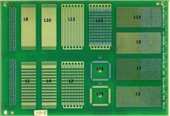 (a) Top view Figure 5: Layout of the test PCBs.